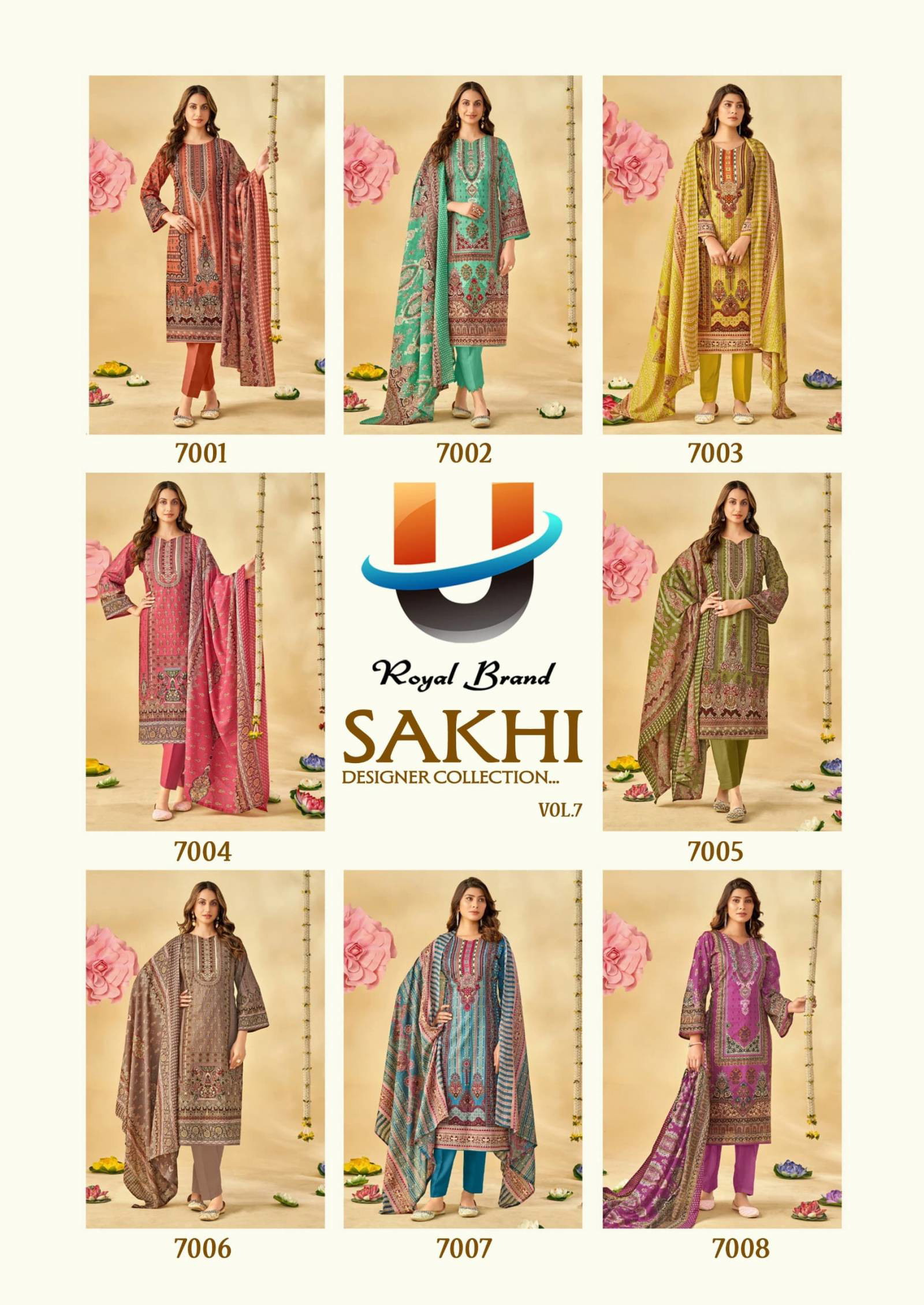 Royal Sakhi Vol 7 Cotton Printed Dress Material Collection - Image 9