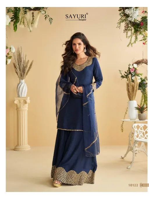 Sayuri Amara Wholesale Readymade Silk Mirror Work Designer Salwar Suit