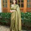 Soft Silk 4074 Lichi Soft Silk Festival Wear Jacquard Work Saree Collection