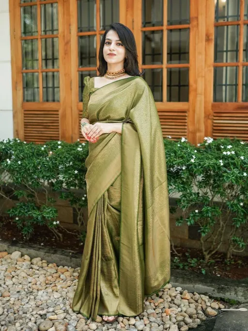 Soft Silk 4074 Lichi Soft Silk Festival Wear Jacquard Work Saree Collection