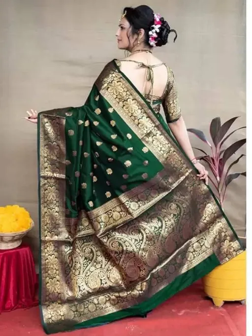 Soft Silk 6041 Wholesale Soft Lichi Silk Rich Pallu Jacquard Work Saree Collection - Image 12