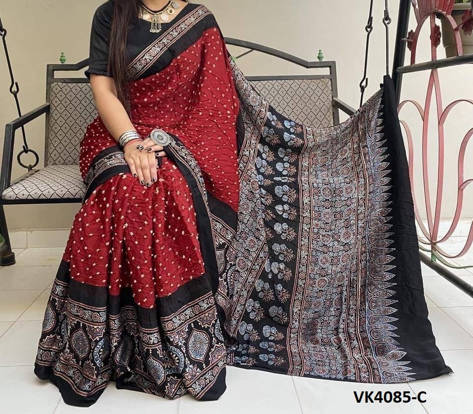 Vakratund VK4085 Chanderi Cotton Digital Print Saree