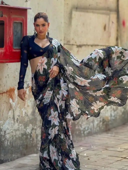 Vakratund VK4372 Soft Georgette Digital Print Saree Catalog