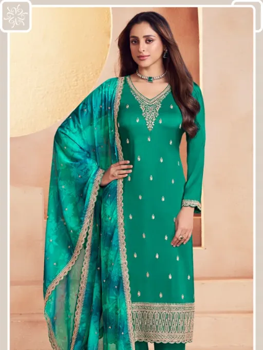 Vinay Kuleesh Falak Wholesale Silk Thread Work Salwar Kameez Suit - Image 3