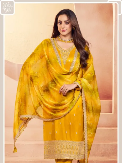 Vinay Kuleesh Falak Wholesale Silk Thread Work Salwar Kameez Suit - Image 4