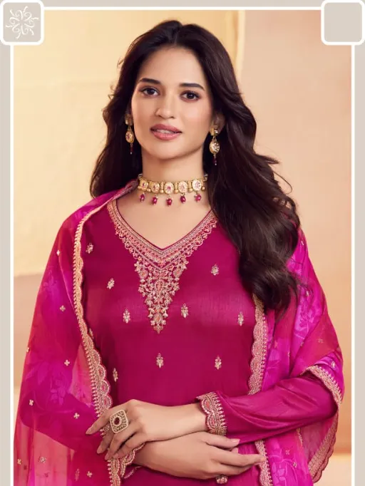 Vinay Kuleesh Falak Wholesale Silk Thread Work Salwar Kameez Suit