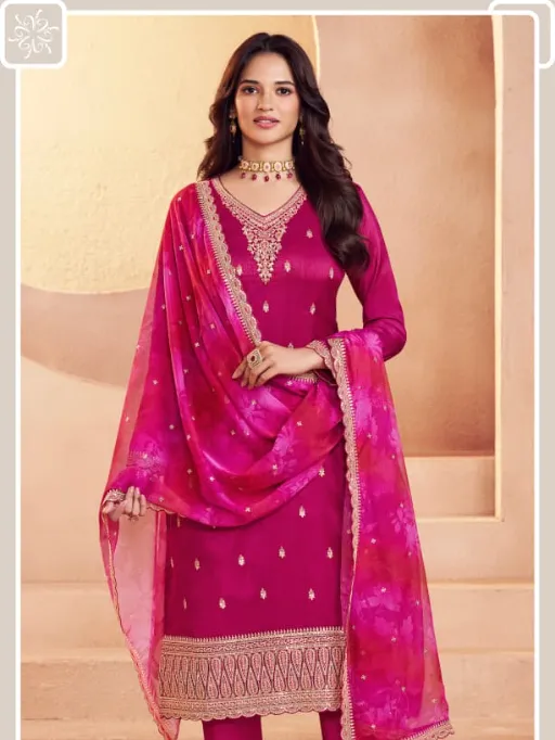 Vinay Kuleesh Falak Wholesale Silk Thread Work Salwar Kameez Suit - Image 2