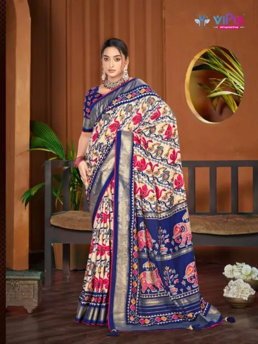 Vipul Amora Silk Plus 915E Wholesale Dola Silk Saree Collection - Image 3