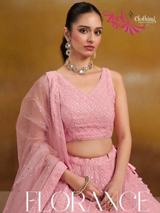 Zeel Florance Vol 2 Georgette Thread Embroidered Work Lehenga Choli Collection