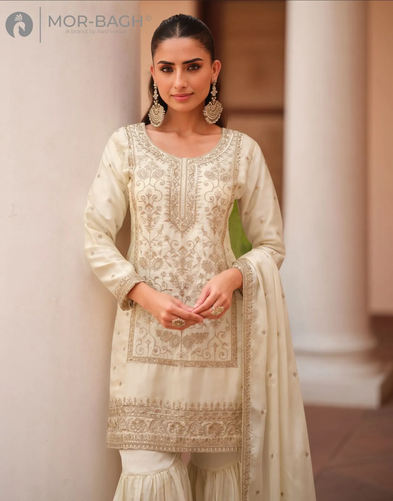 Aashirwad Mor Bagh Mohini Silk Satin Designer Salwar Suits - Image 3