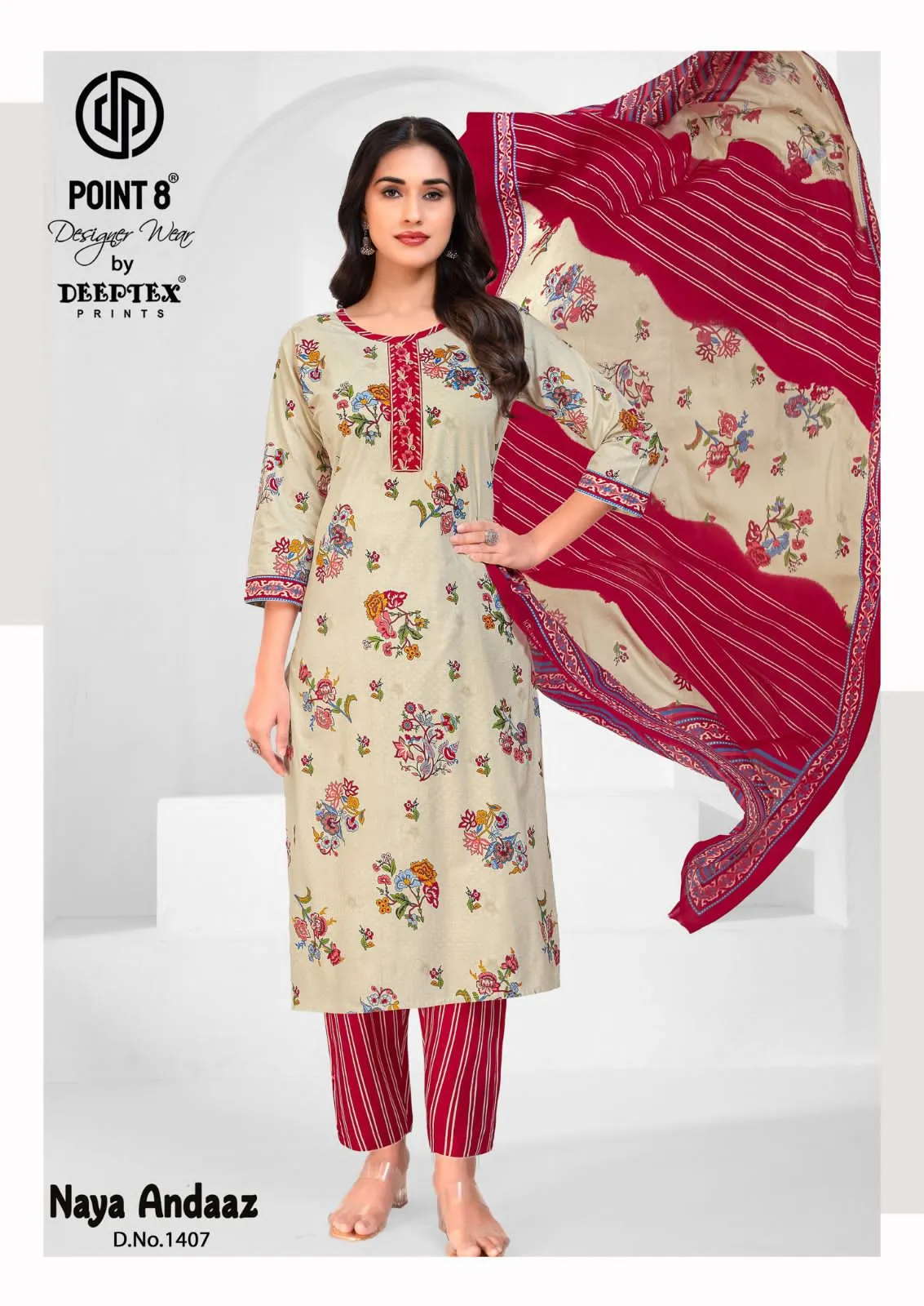 Deeptex Naya Andaaz Vol 14 Readymade Cotton Printed Kurti Set - Image 3