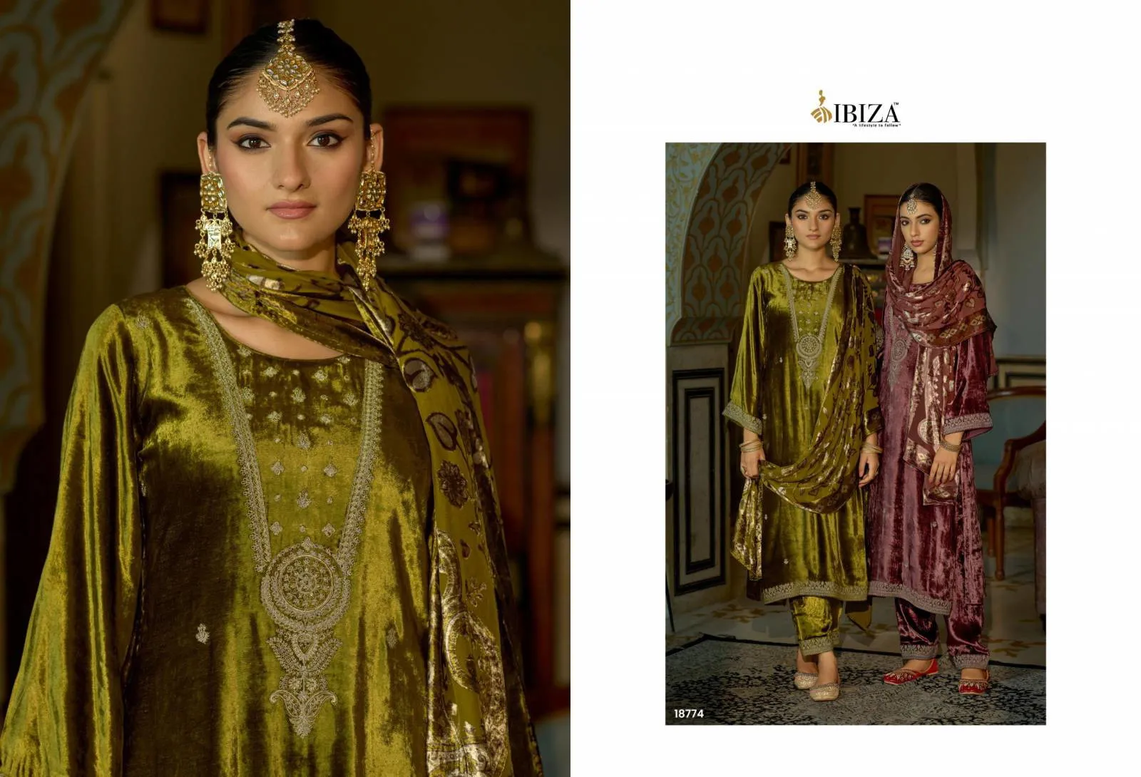 Ibiza Jonem Viscose Velvet Embroidery Work Salwar Suits - Image 8