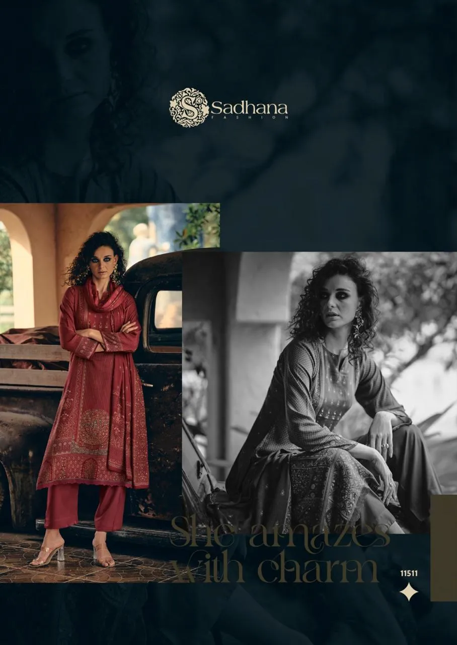 Sadhana Assis Viscose Pashmina Khatli Work Salwar Kameez - Image 8