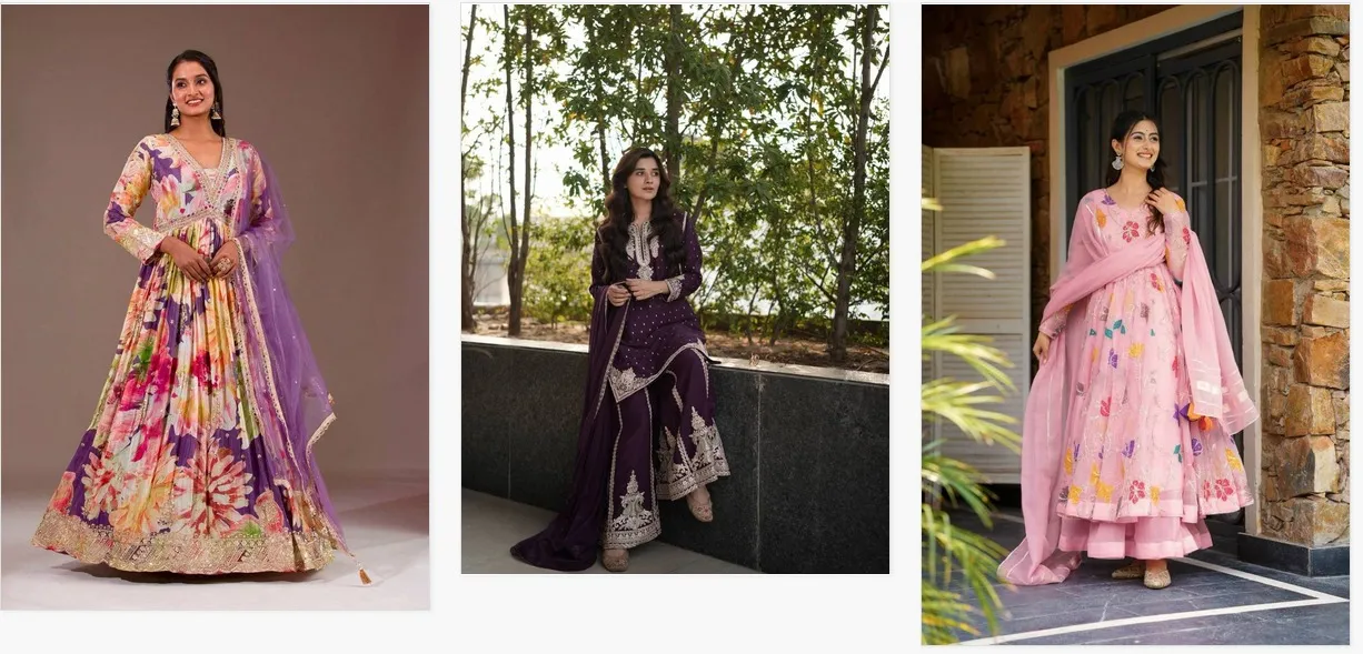 5012 Beautiful Star Georgette Embroidery Floral Worked Anarkali Kurti - Image 2