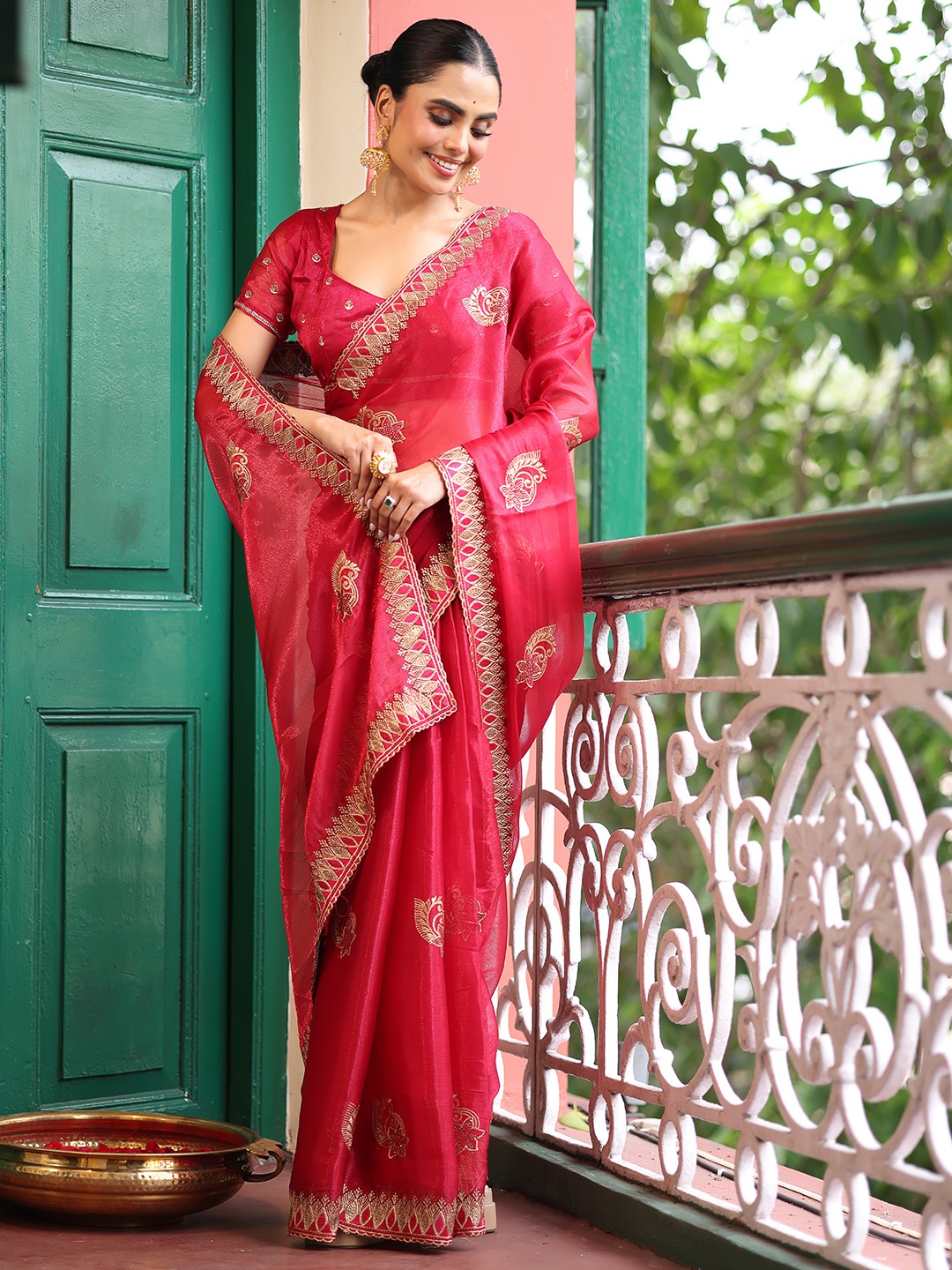 Laxminam 7088 Premium Designer Chiffone Saree - Image 4