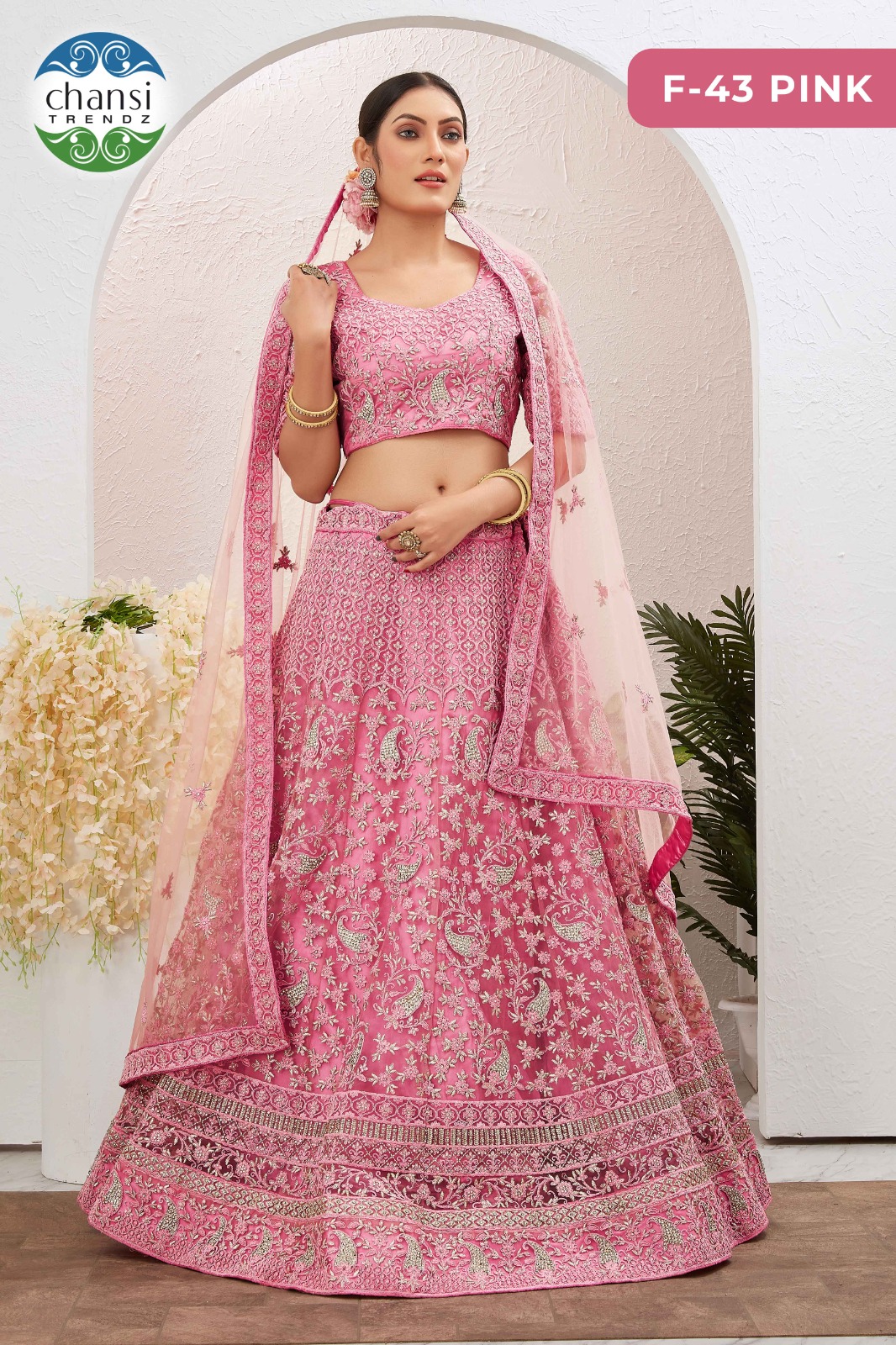 Chansi Trednz  F-43 Butterfly Net Designer Lehenga Choli