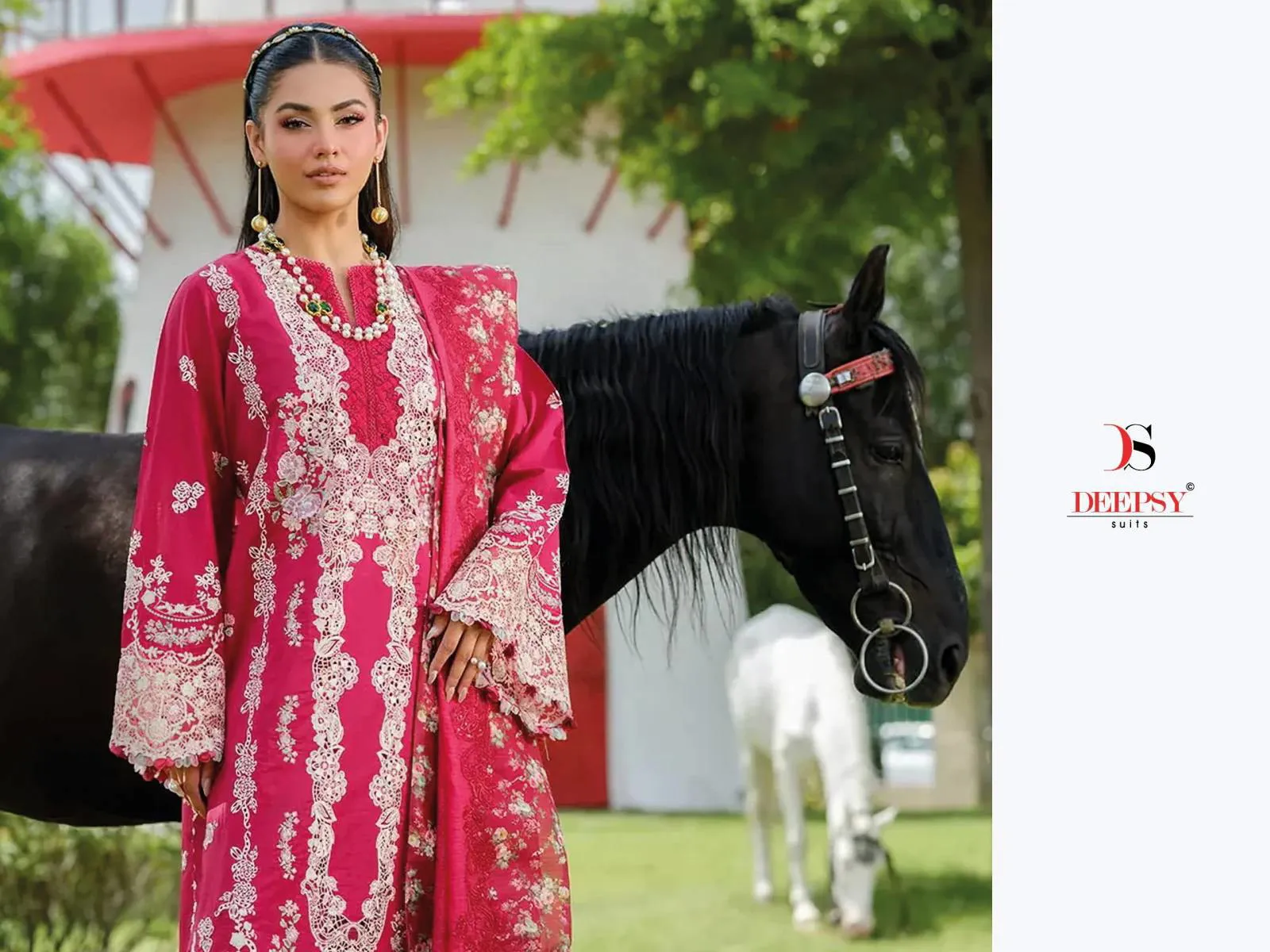 Deepsy Elaf 4 Cotton With Embroidery Work Pakistani Salwar Kameez