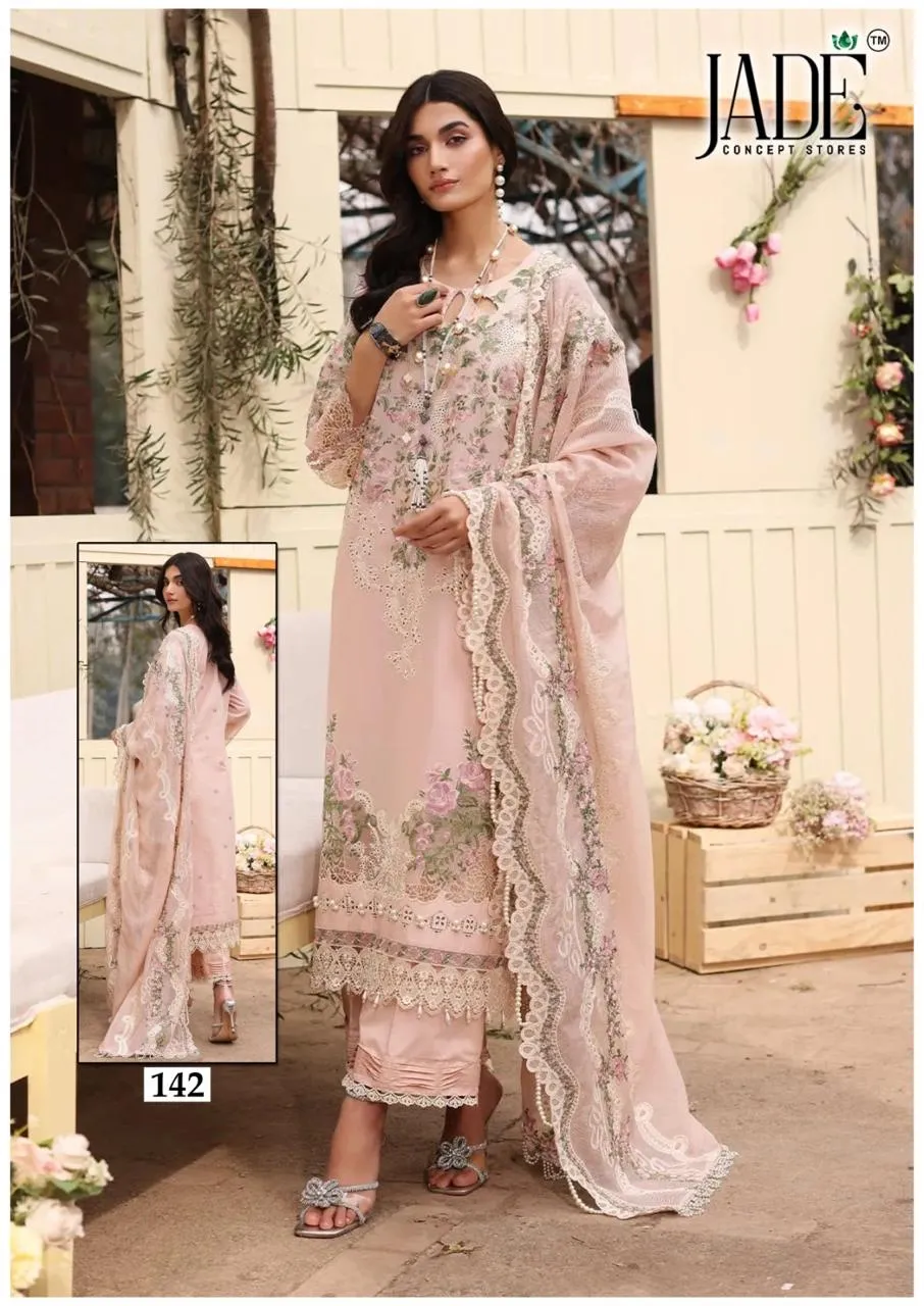 Jade Chevron Vol 15 Cotton Printed Karachi Dress Material