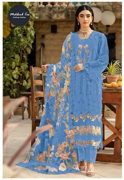 Mehboob Tex 1676 E Cotton Embroidery Work Pakistani Salwar Kameez