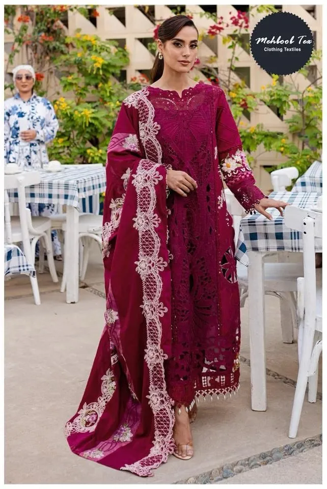 Mehboob Tex 1722 A And B Cotton Embroidery Pakistani Salwar Kameez