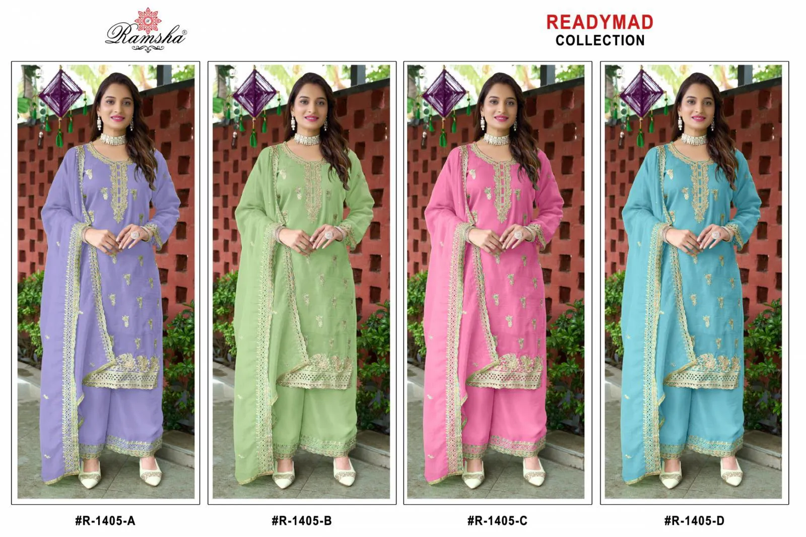 Ramsha R 1405 A To D Crunchy Pakistani Salwar Kameez Set - Image 5