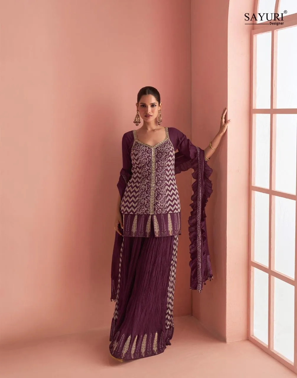 Sayuri Barkha Designer Chinon Silk Salwar Suit Collection