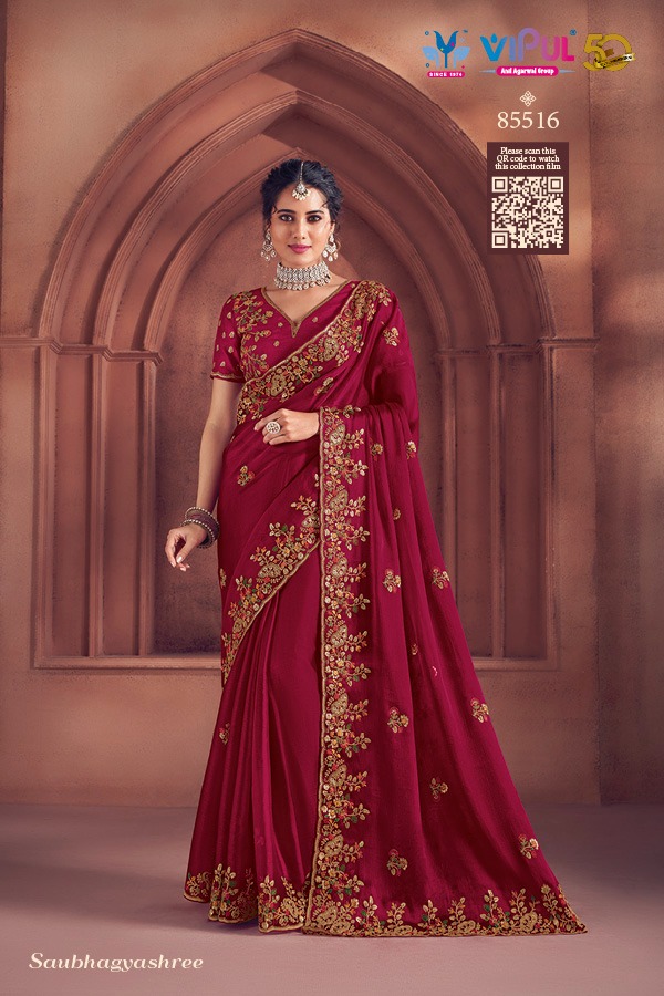 Vipul Premium Fandy Fabric Designer Saree Collection