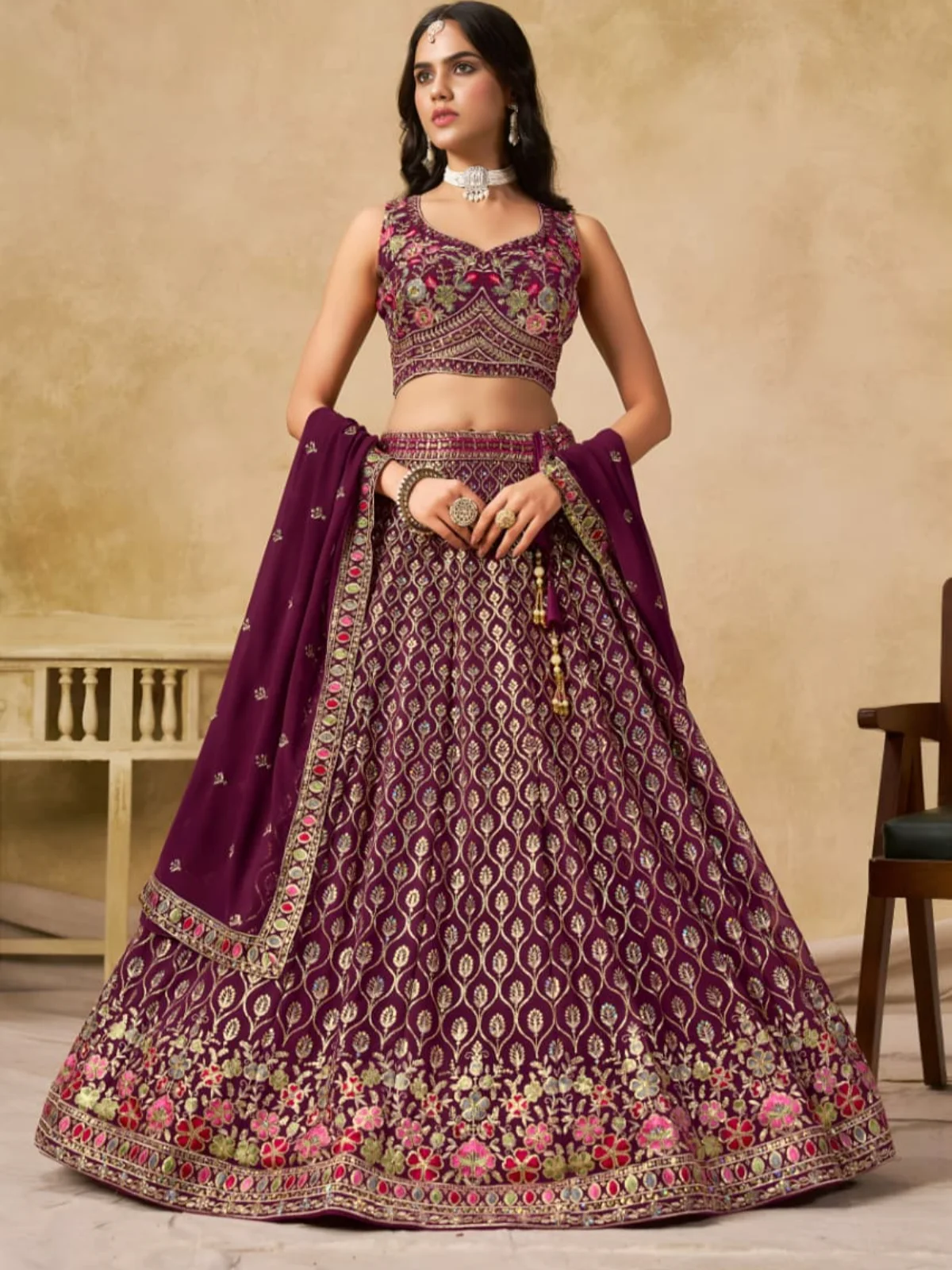 Zeel Premium Maroon Colour Designer Lehenga Choli Collection