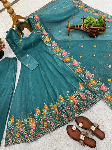 NSR 880 New Designer Party Wear Top–Sharara With Dupatta Set - Image 17