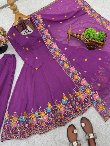 NSR 880 New Designer Party Wear Top–Sharara With Dupatta Set - Image 15