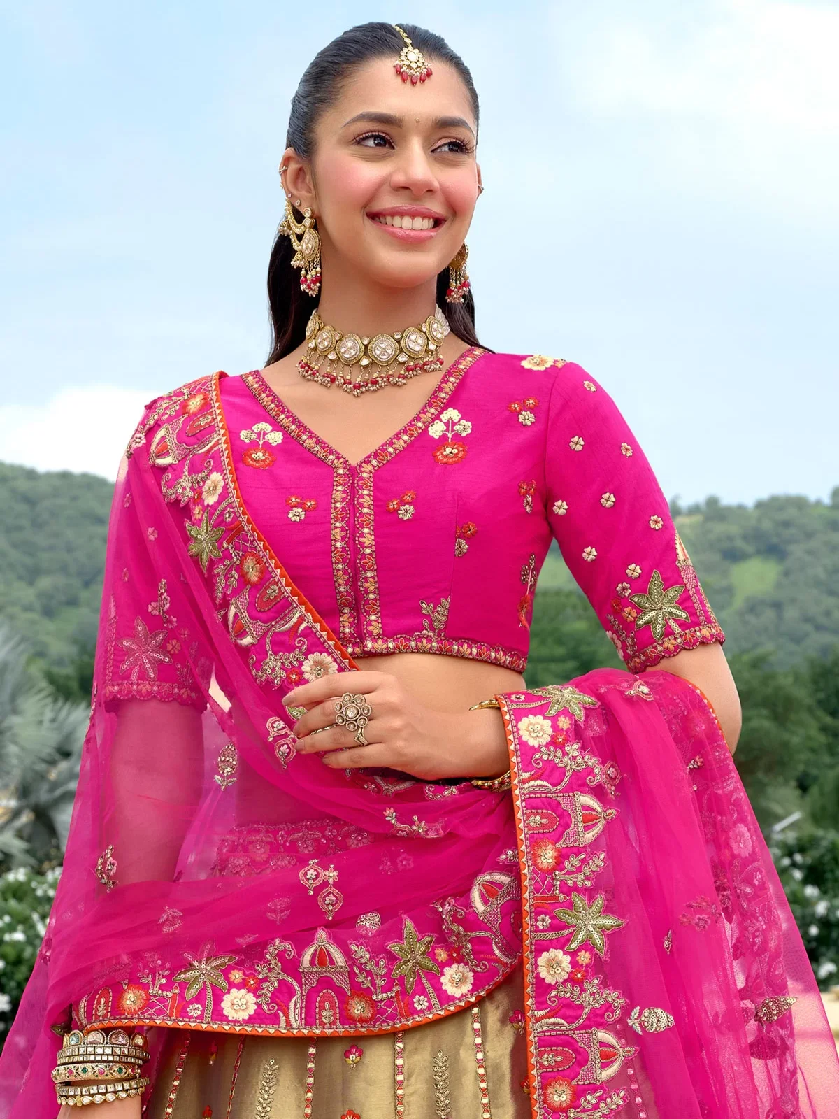 Anaraa Trendy Bridal & Wedding Wear Embroidery Lehenga Choli - Image 3