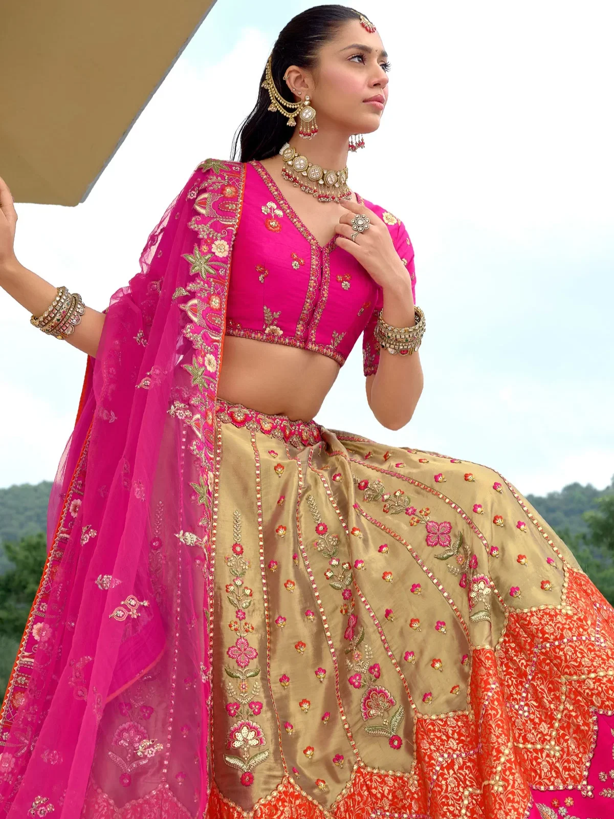 Anaraa Trendy Bridal & Wedding Wear Embroidery Lehenga Choli - Image 2