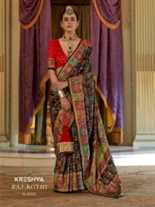 Kreshva Raj-Kothi Super 801 PV Silk Luxury Print Saree Collection