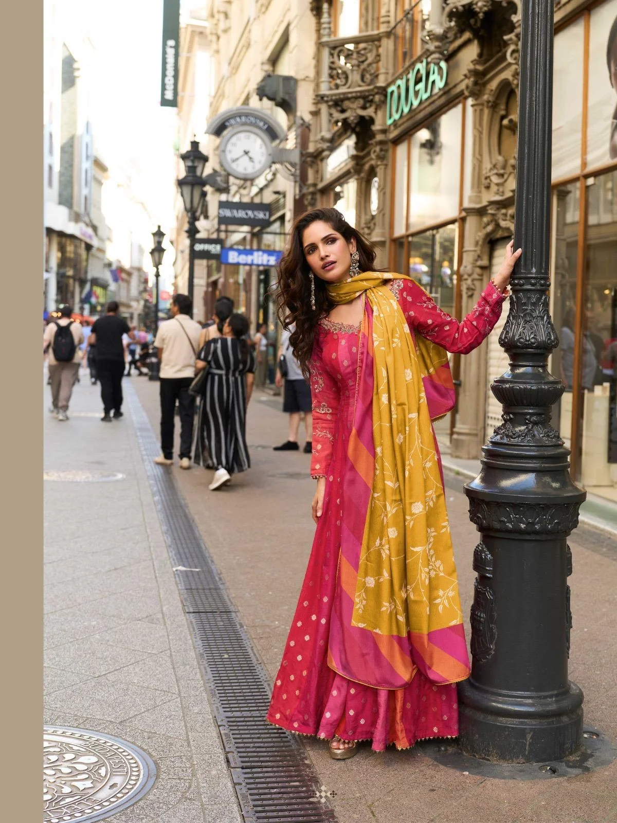 Sayuri Kusum Designer Viscose Jacquard Silk Gown With Dupatta - Image 2