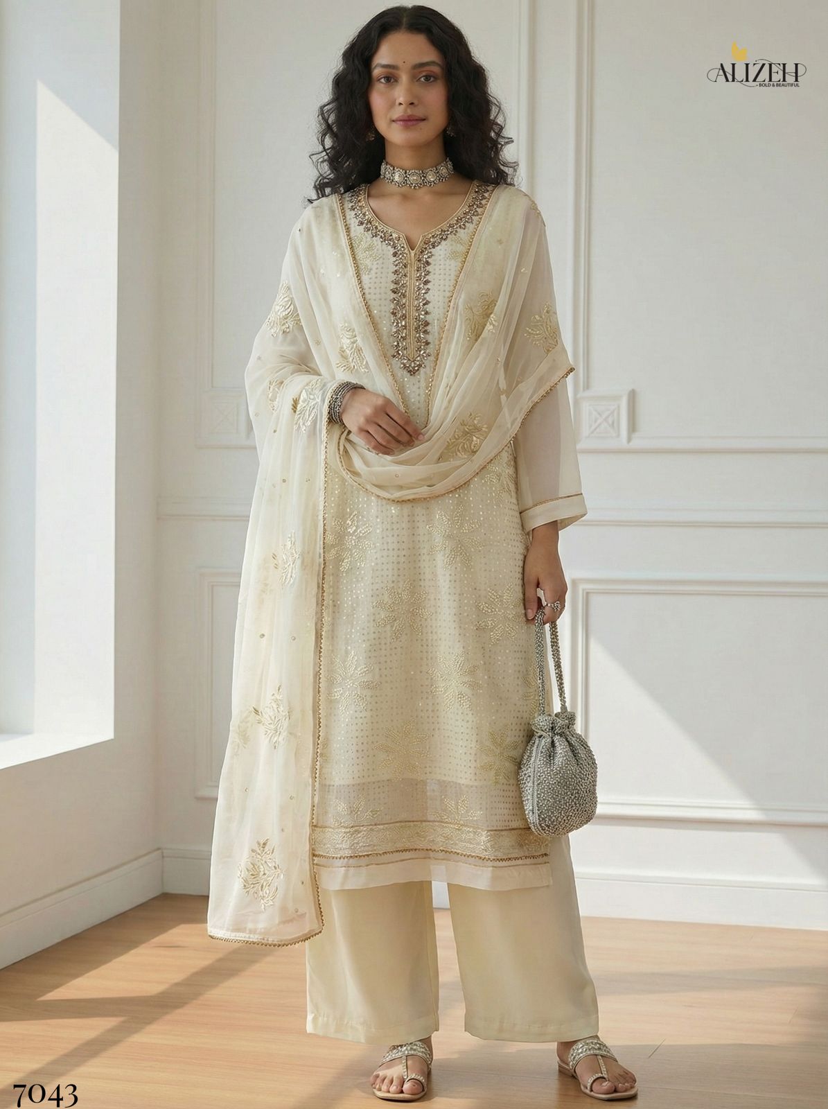 Alizeh Premium Georgette Embroidered Readymade Salwar Suit - Image 2