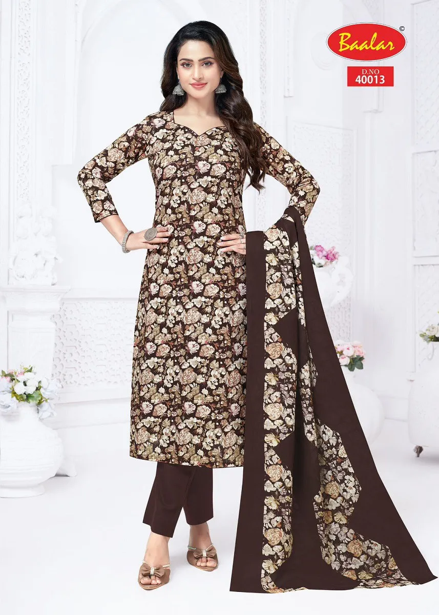 Baalar Kashmir Cotton Vol 4 Cotton Printed Dress Material Collection - Image 10