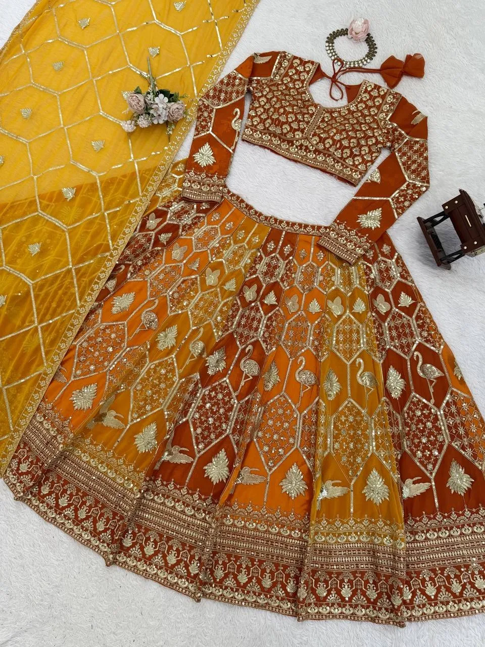 Bridesmaid Premium Designer Boutique Yellow Lehenga Choli Collection - Image 2