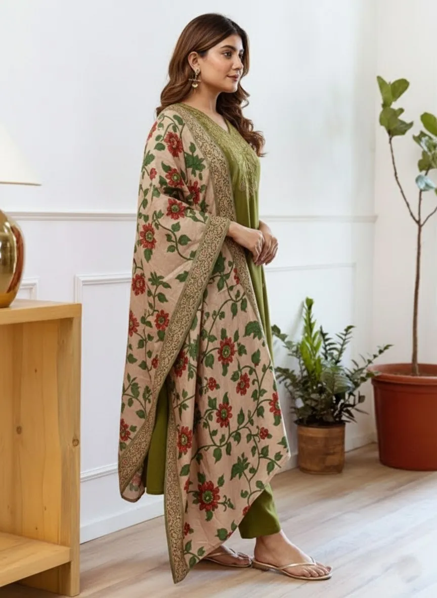 Dhruvi 384 Designer Silk Occasion Wear Kurti With Bottom Dupatta