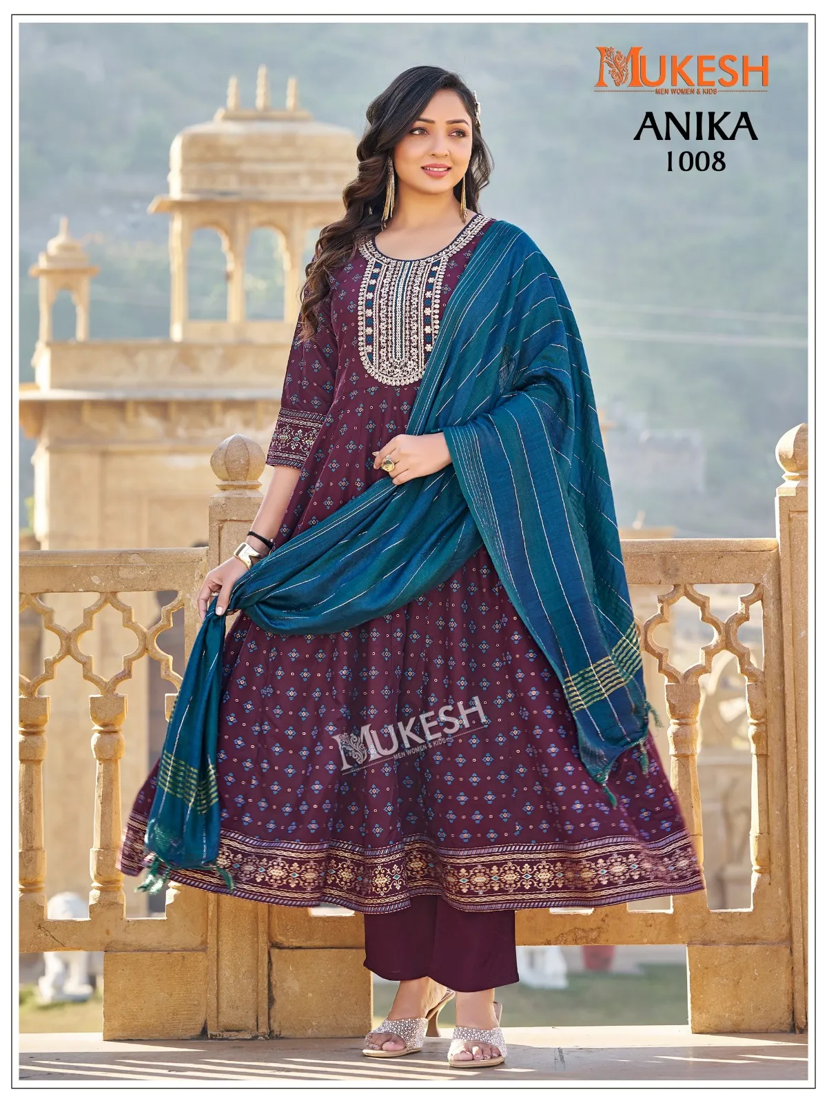 Mukesh Anika Rayon With Heavy Sequence Embroidery Worked Kurti Set