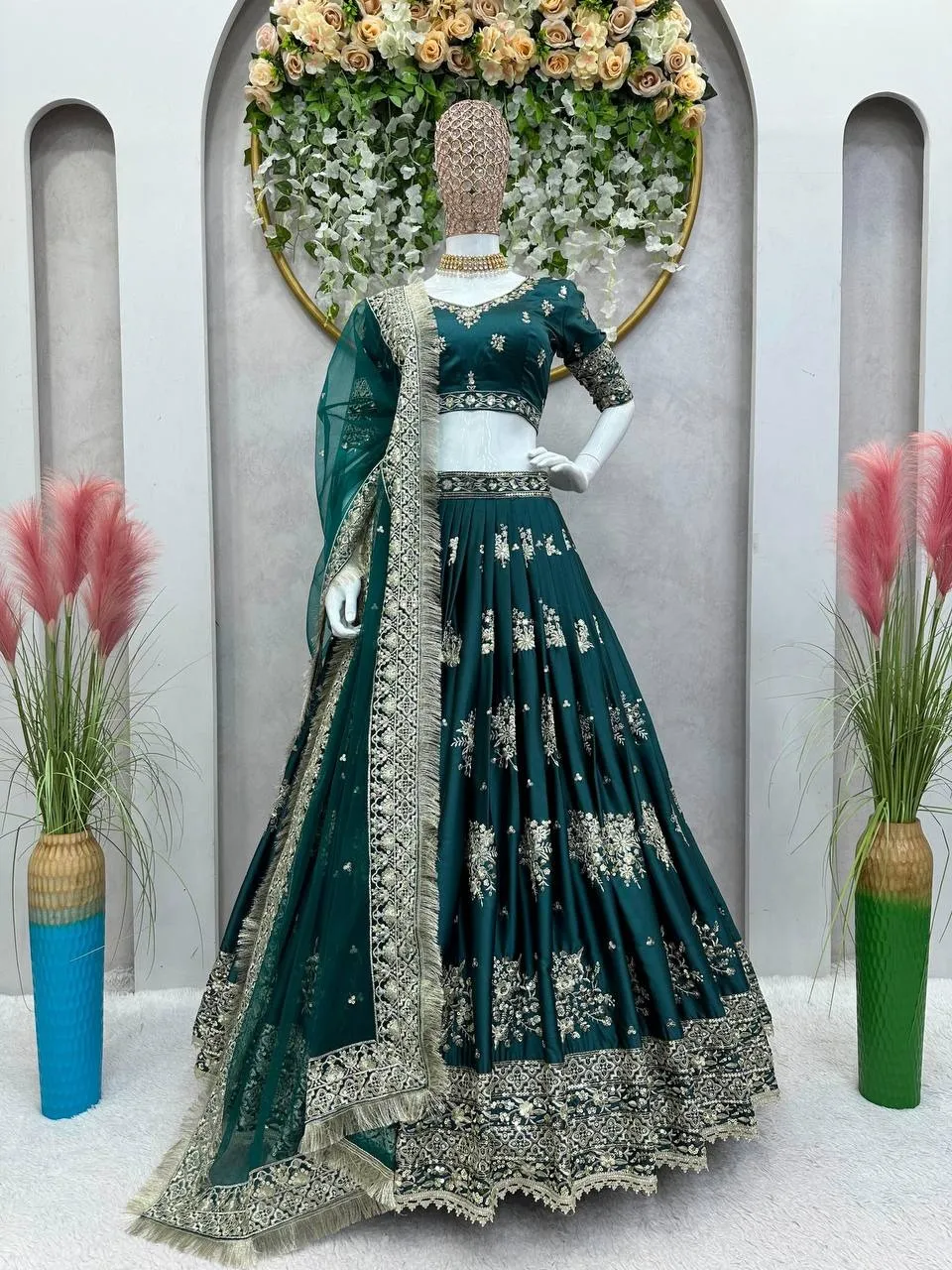 QRC-219 Japan Justin Designer Lehenga Choli with Net Dupatta
