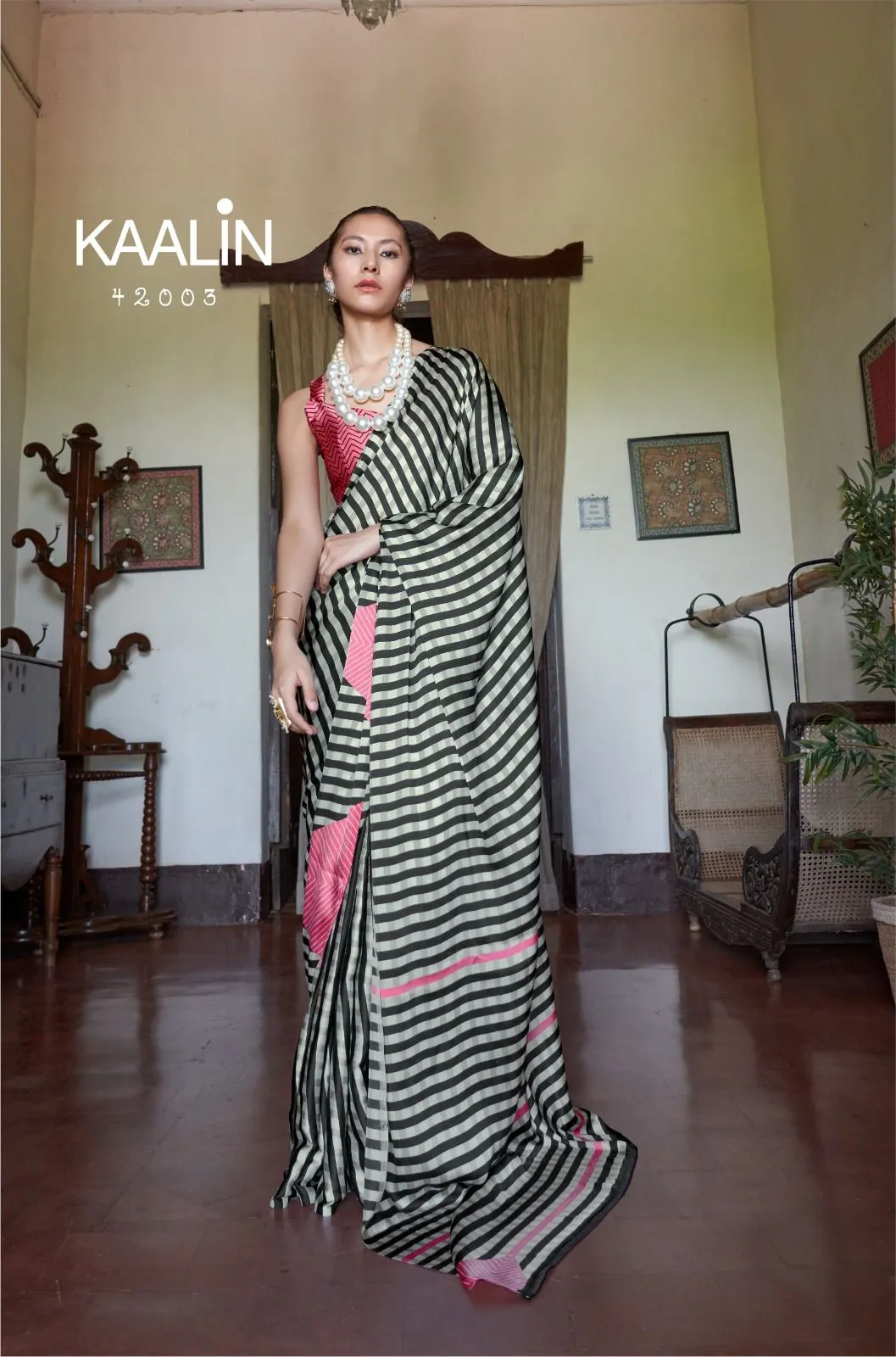Rajtex Fabrics Kaalin Modal Satin Printed Saree Collection
