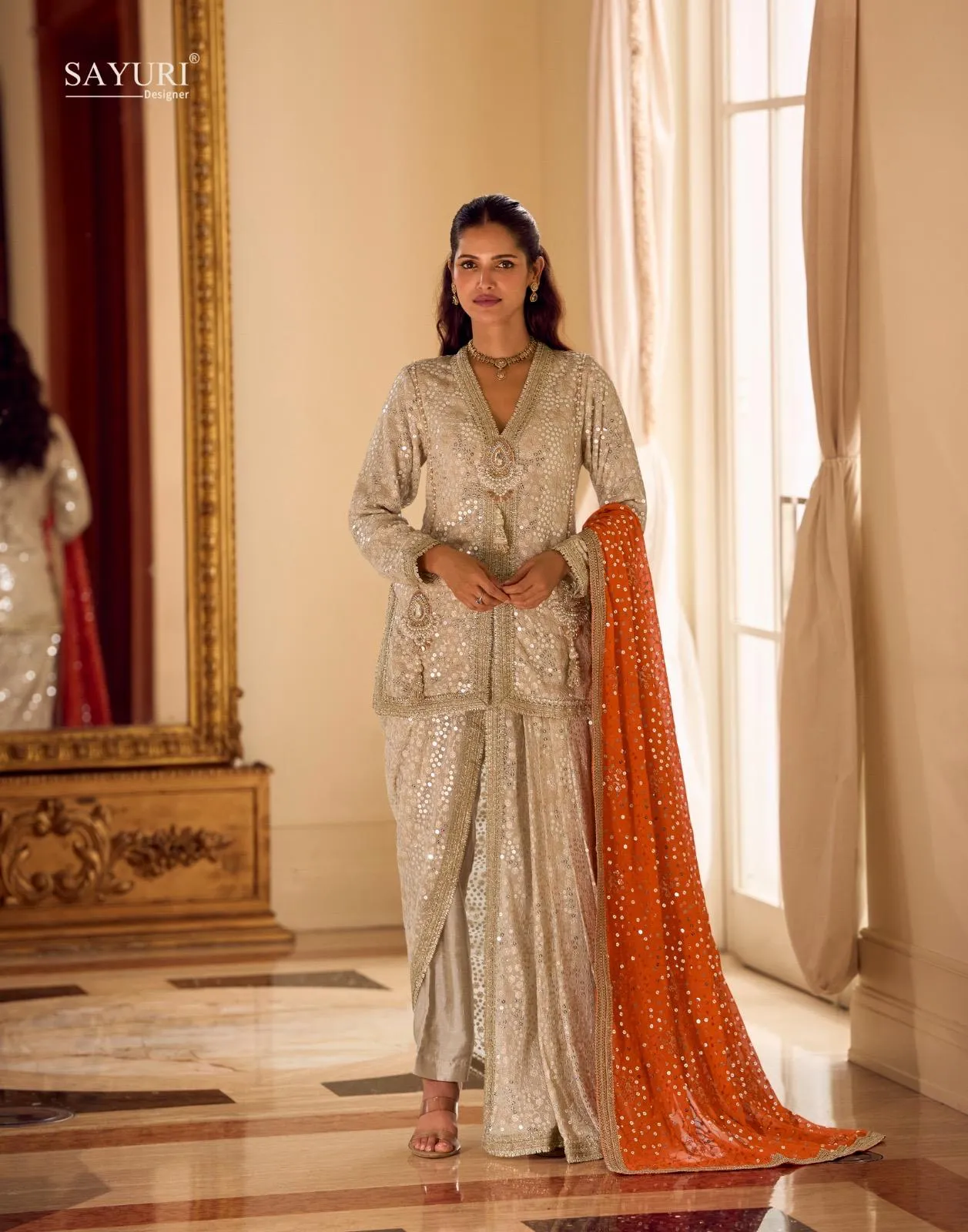 Sayuri Swaroski Georgette Embroidered Work Salwar Suit