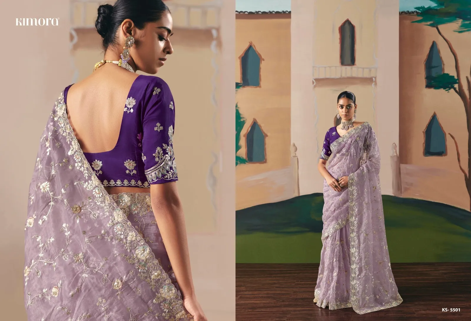 Kimora Ceremony Fancy With Designer Embroidery Saree Catalog