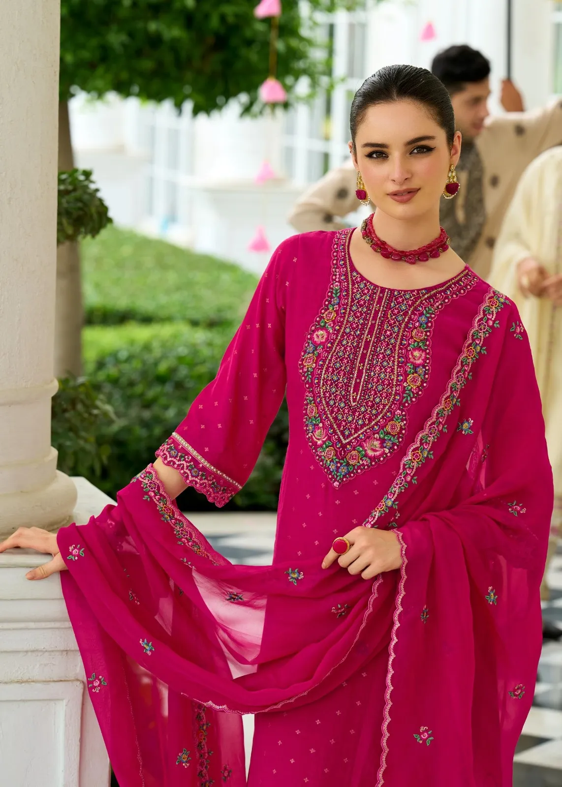 Prm Sawariya Mul Chanderi Jacquard With Handwork Readymade Suit