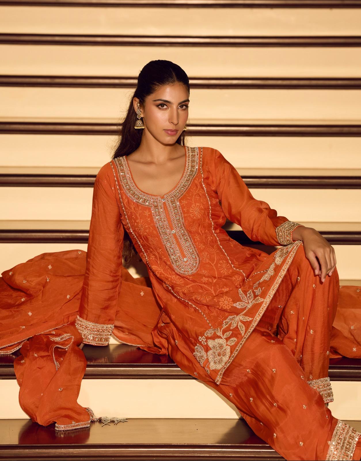 Sayuri Kanchan Chinon Silk Embroidered Salwar Suit - Image 5