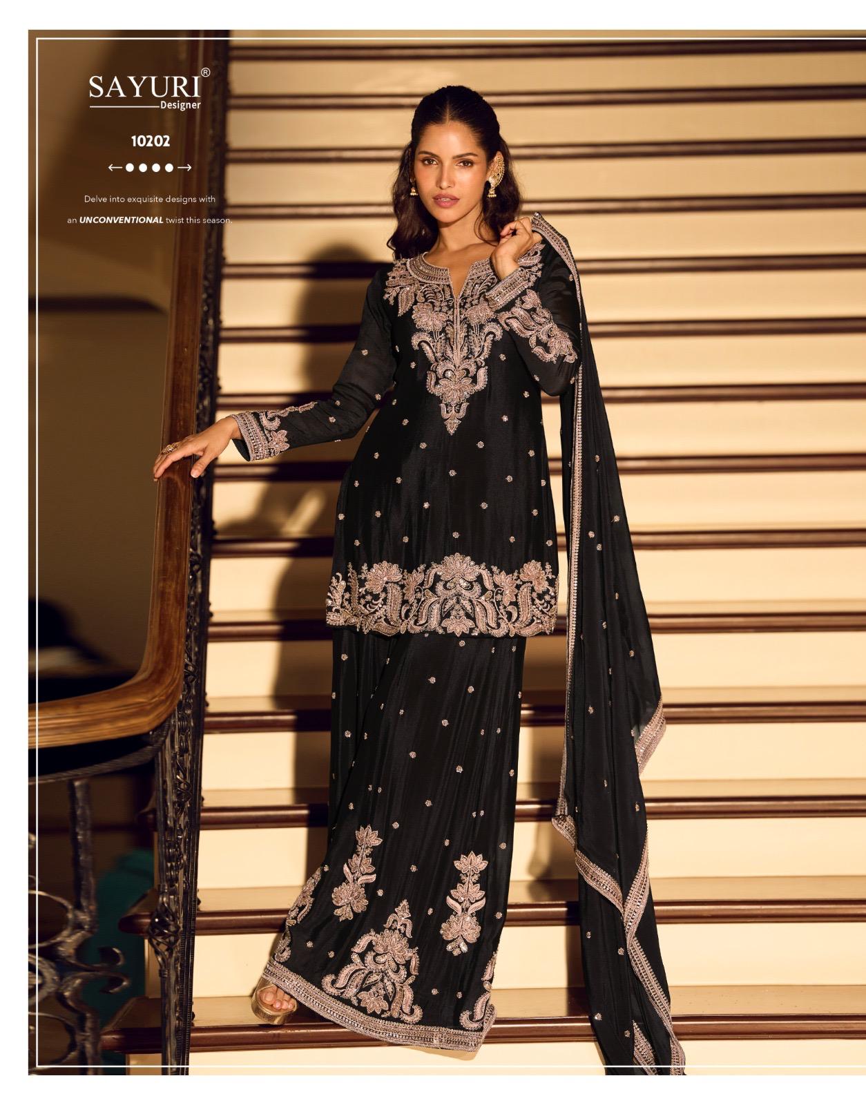 Sayuri Kanchan Chinon Silk Embroidered Salwar Suit - Image 10