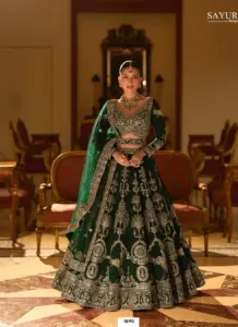 Premium Silk Green Colour Embroidered Designer Lehenga Choli