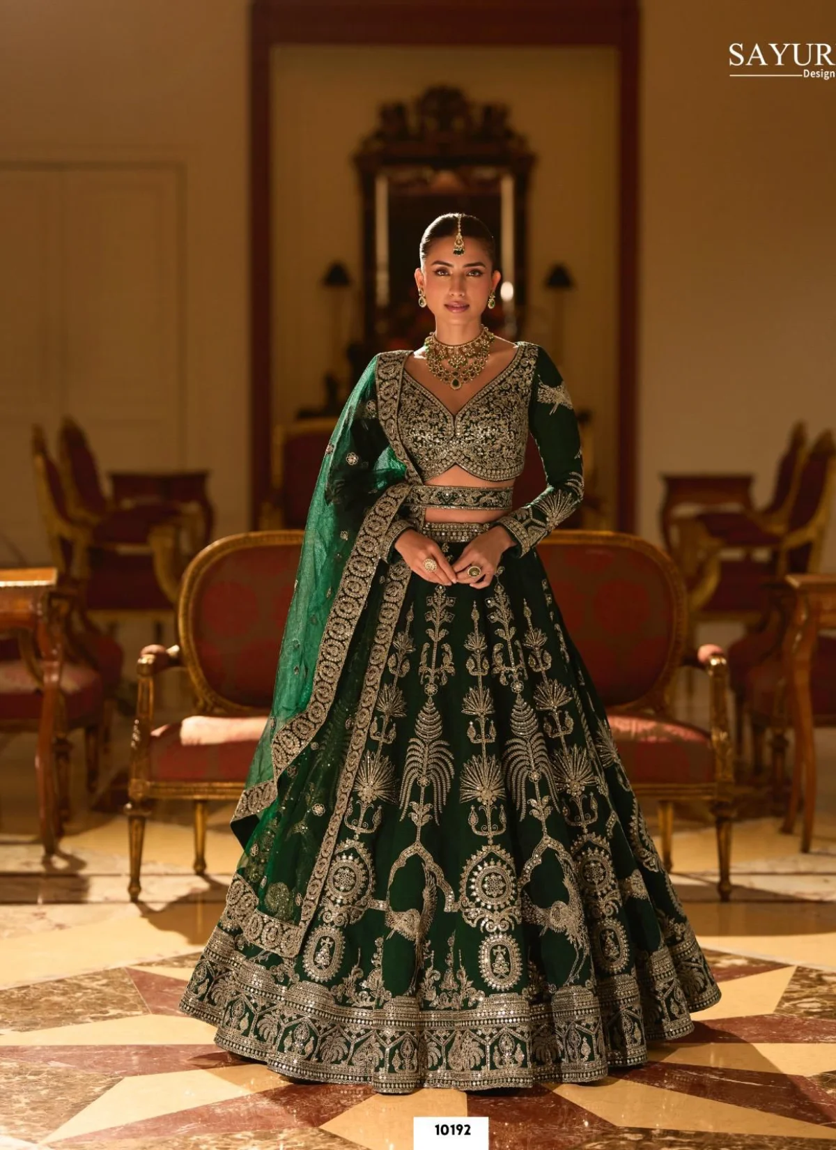 Premium Silk Green Colour Embroidered Designer Lehenga Choli
