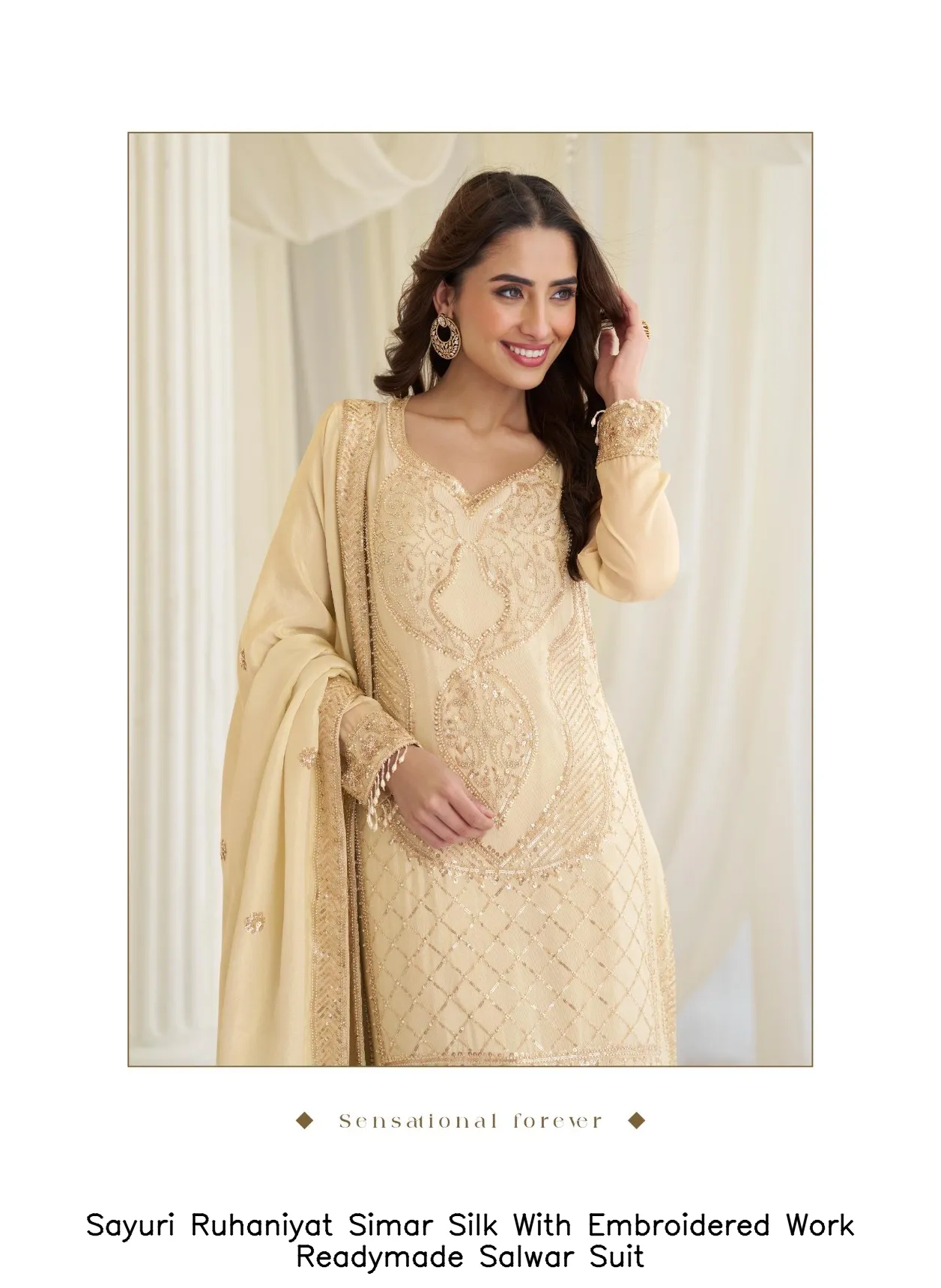 Sayuri Ruhaniyat Simar Silk With Embroidered Work Readymade Salwar Suit