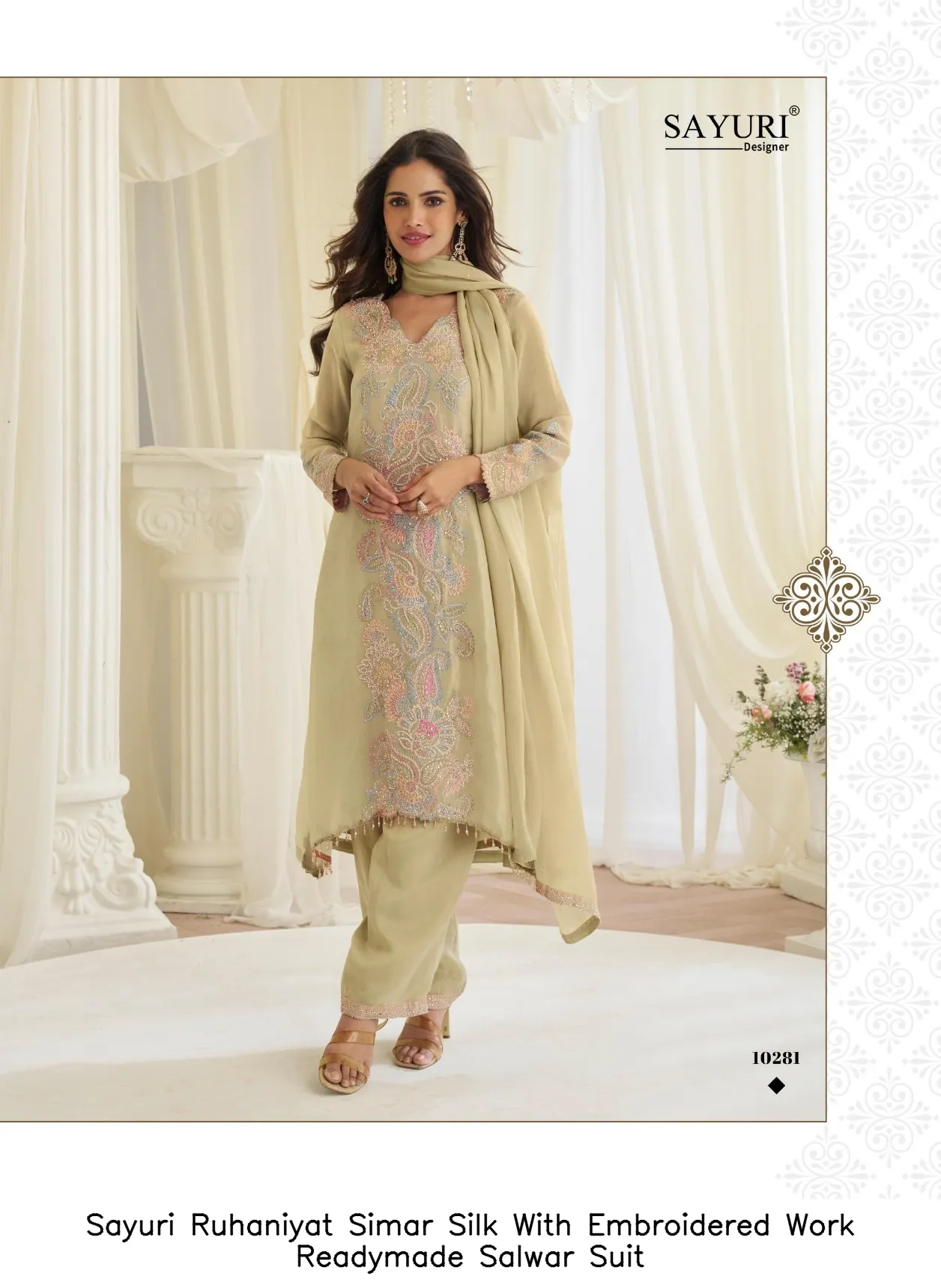 Sayuri Ruhaniyat Simar Silk With Embroidered Work Readymade Salwar Suit